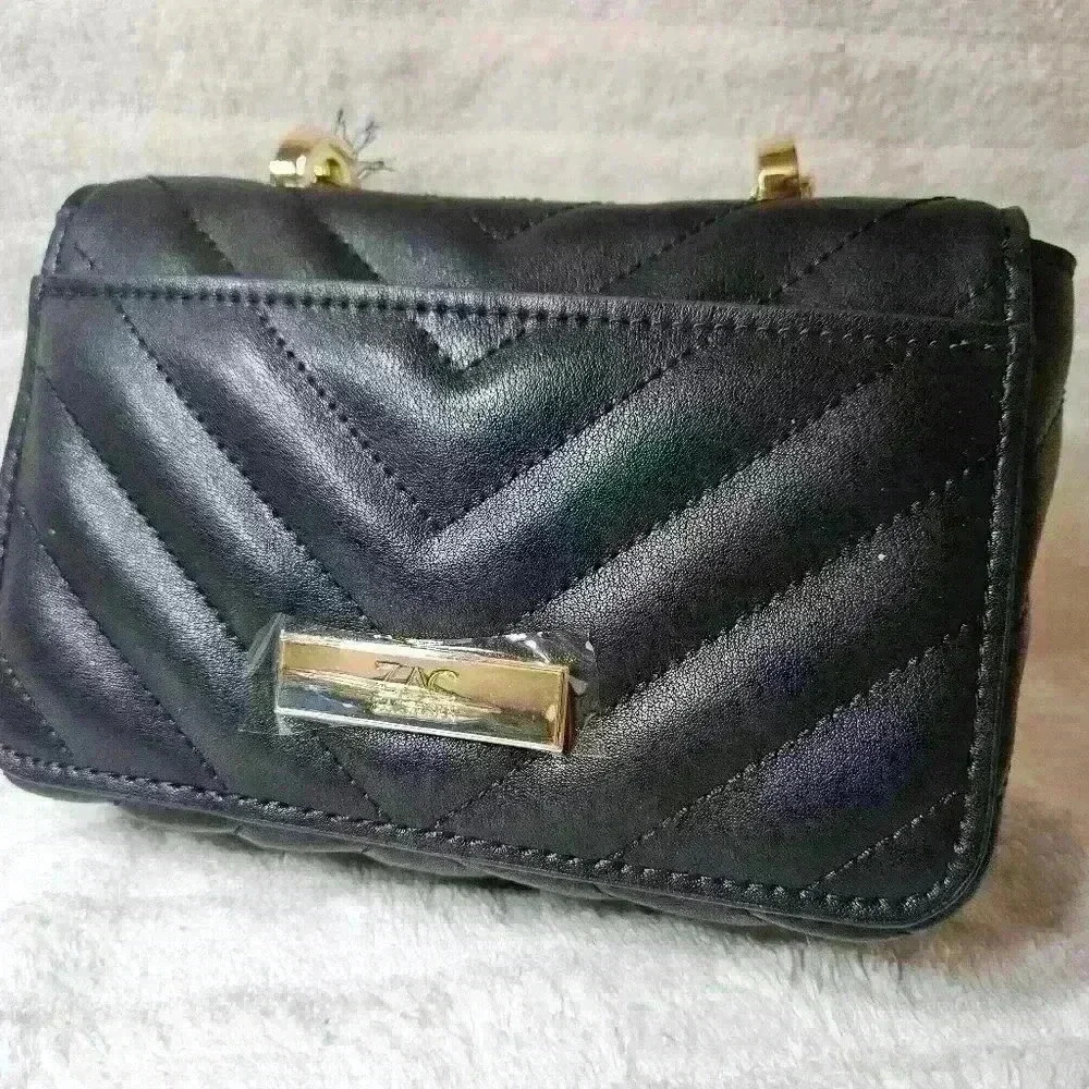NWT Zac Posen mini Earthette faux-pearl embellished shoulder bag - Picture 3 of 8